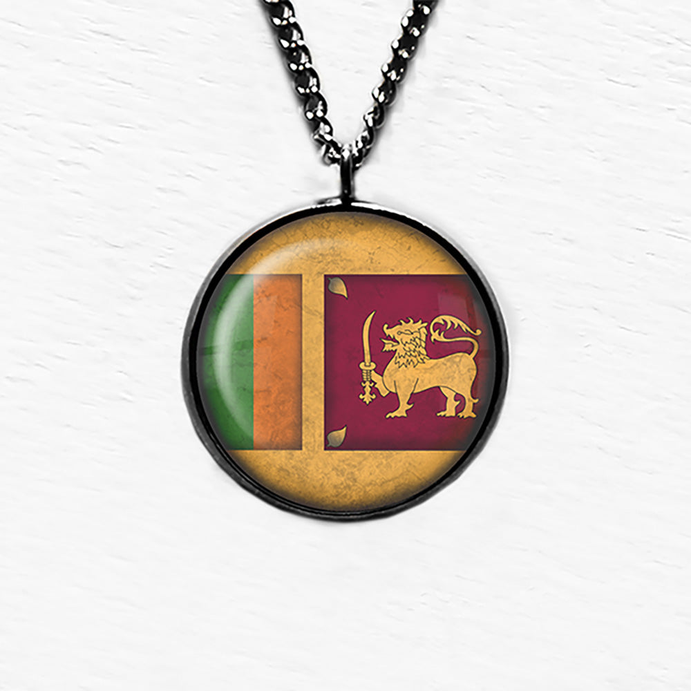 Sri Lanka Sri Lankan Flag Pendant & Necklace