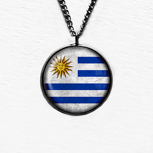 Uruguay Uruguayan Flag Pendant & Necklace