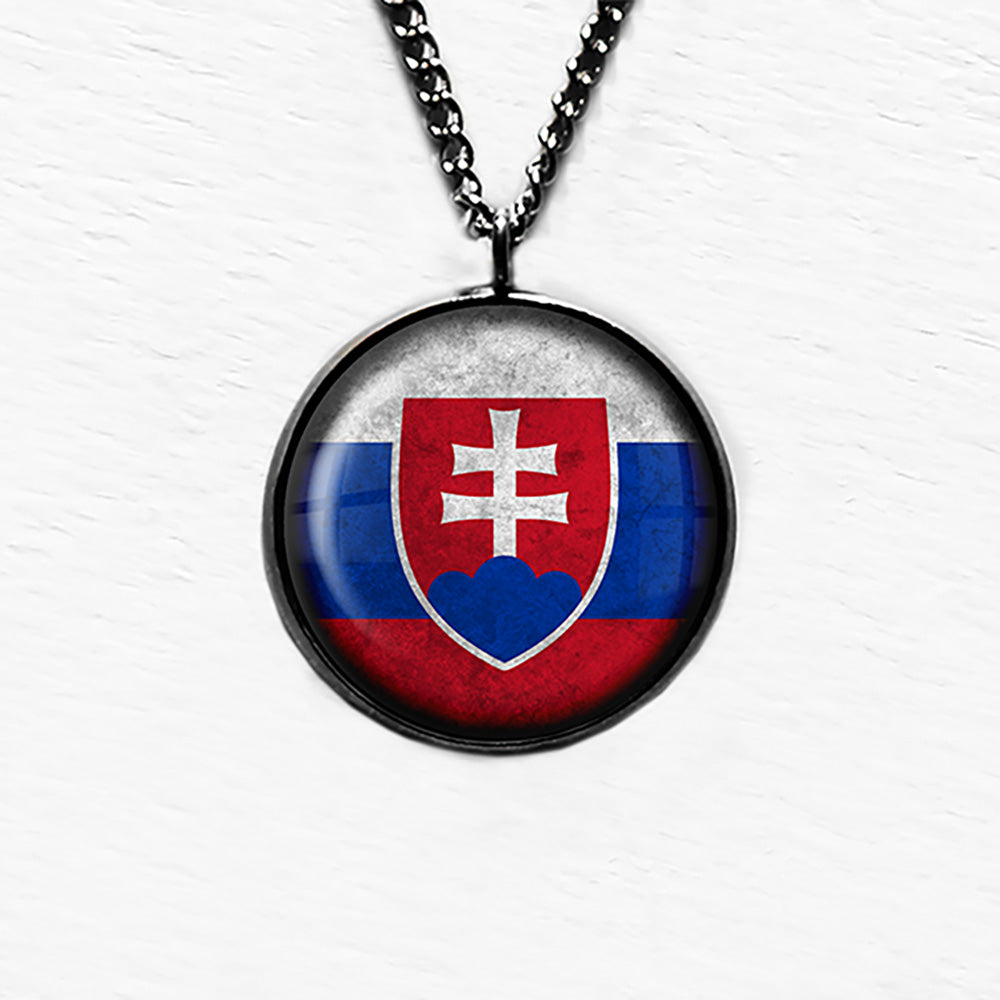Slovakia Slovakian Flag Pendant & Necklace