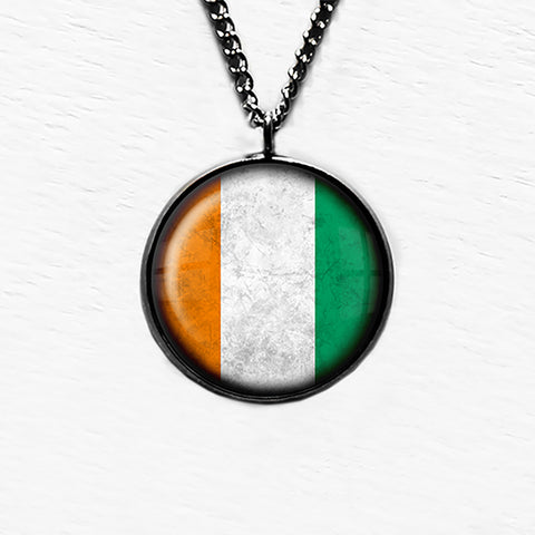 Ivory Coast Côte d'Ivoire Flag Pendant & Necklace
