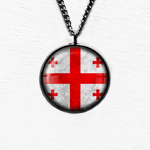 Georgia Georgian Flag Pendant & Necklace