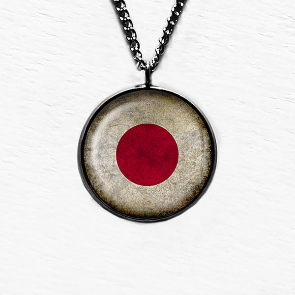 Japan Japanese Flag Pendant & Necklace