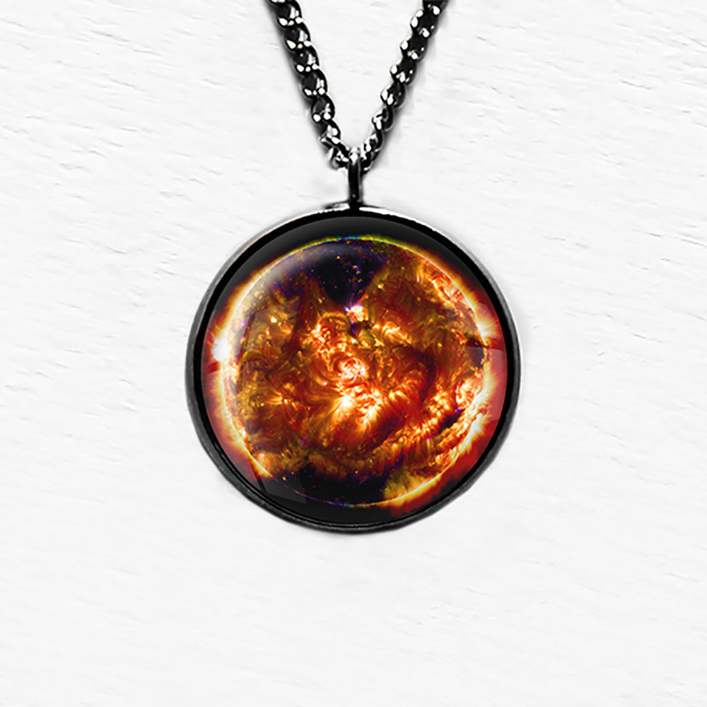 NASA Photograph Sun Fire Pendant & Necklace
