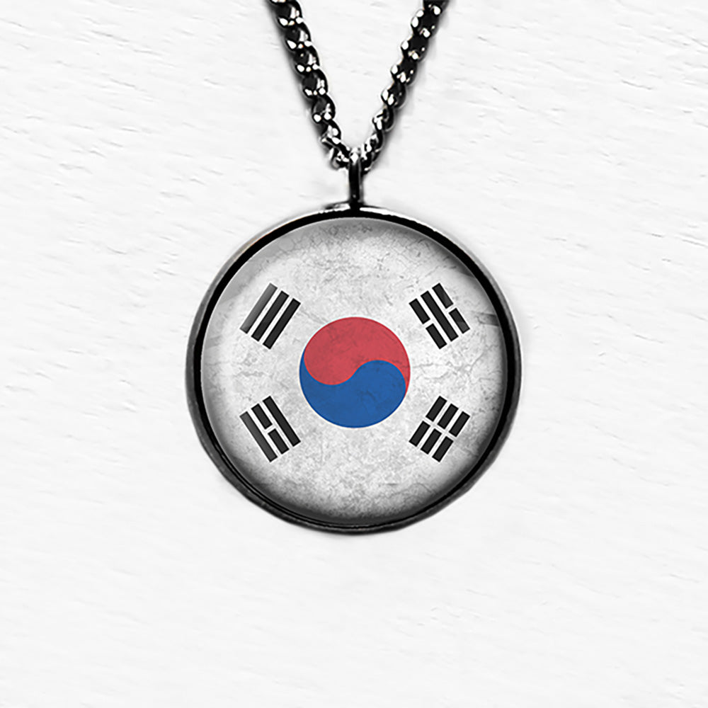 South Korea South Korean Flag Pendant & Necklace