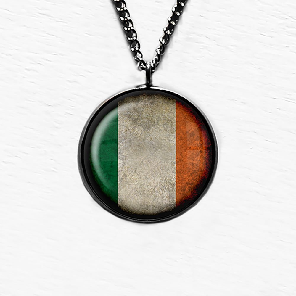 Irish Ireland Flag Pendant & Necklace