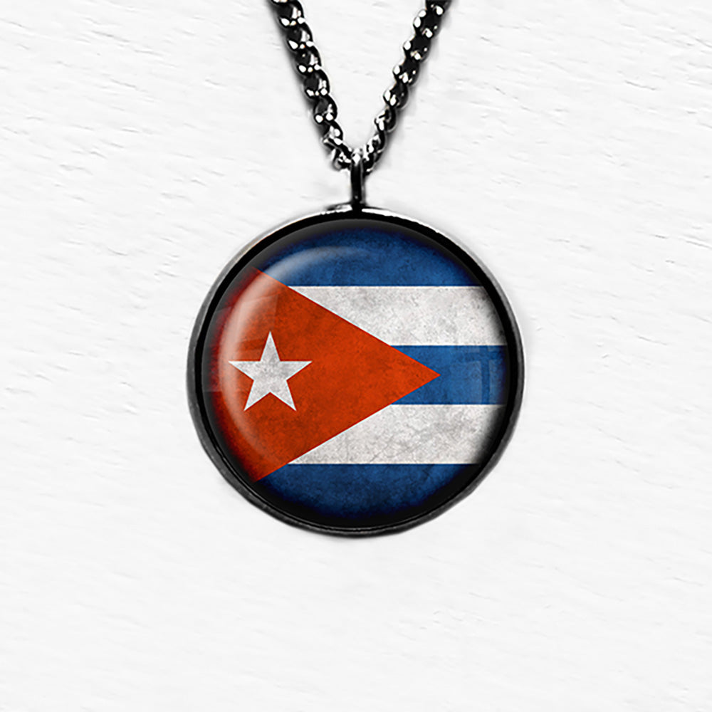 Cuba Cuban Flag Pendant & Necklace