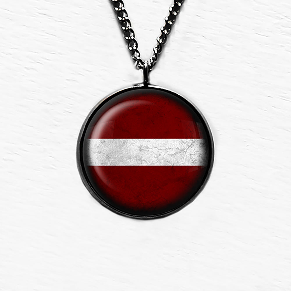 Latvia Latvian Flag Pendant & Necklace