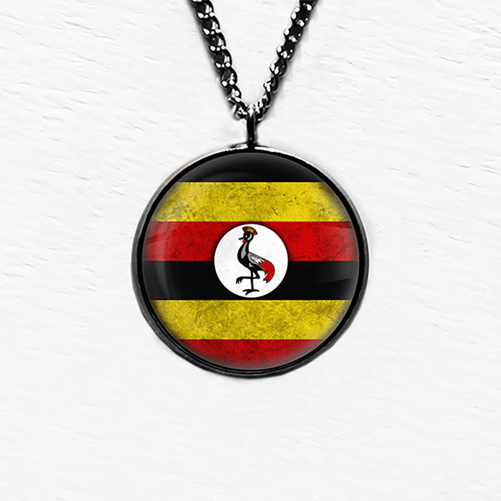 Uganda Ugandan Flag Pendant & Necklace