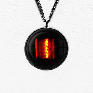 Dieselpunk Steampunk Cyberpunk Nixie Tube Print Number 1 One Pendant & Necklace