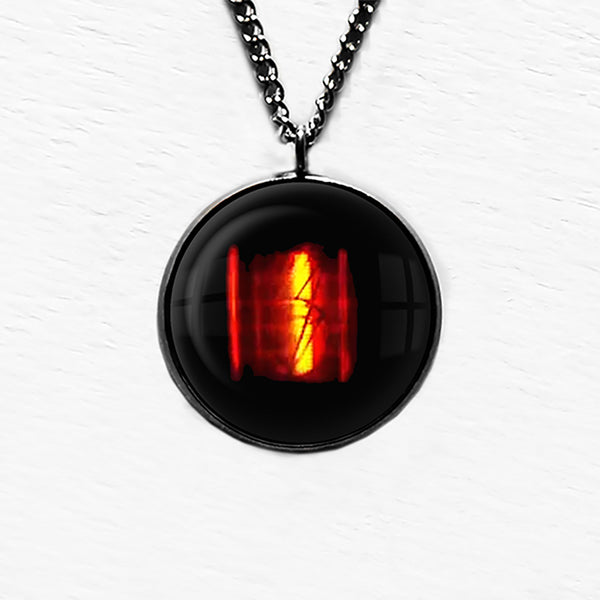 Dieselpunk Steampunk Cyberpunk Nixie Tube Print Number 1 One Pendant & Necklace