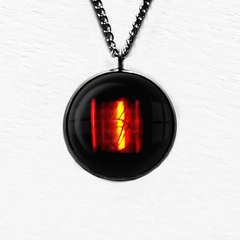 Dieselpunk Steampunk Cyberpunk Nixie Tube Print Number 1 One Pendant & Necklace