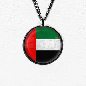 United Arab Emirates Emirati Flag Pendant & Necklace
