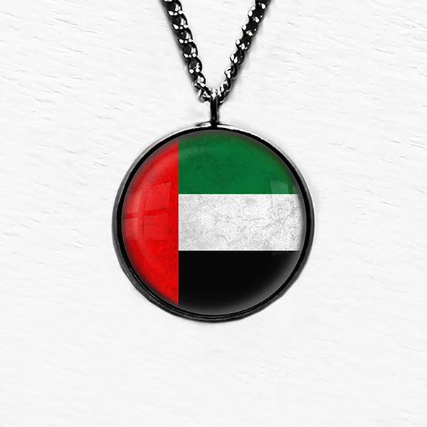 United Arab Emirates Emirati Flag Pendant & Necklace