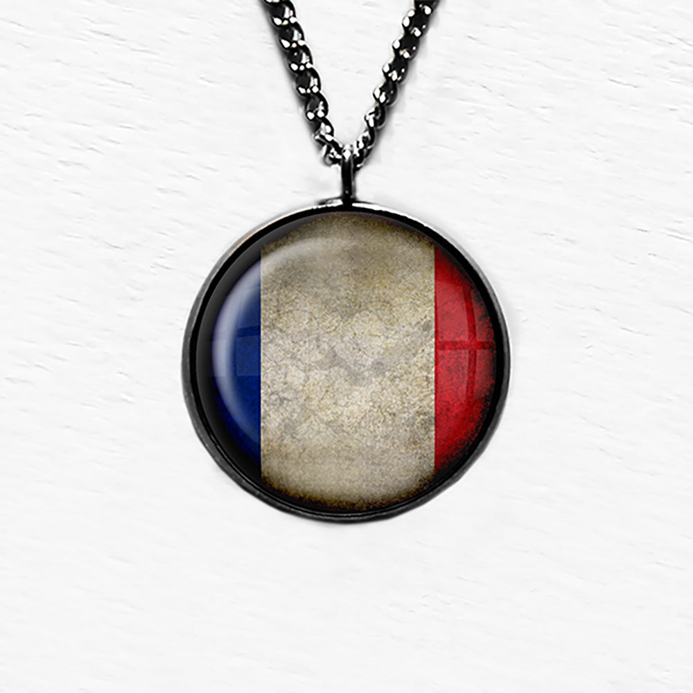 France French Flag Pendant & Necklace