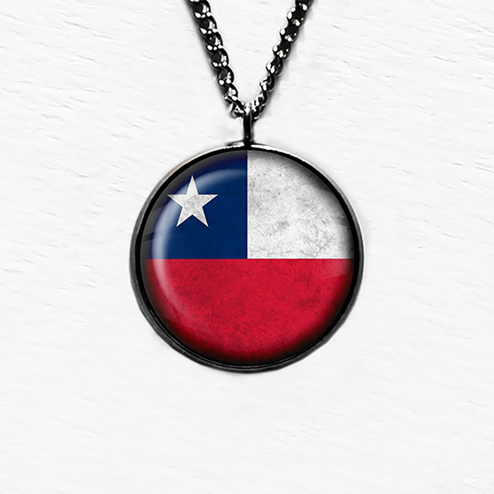 Chile Chilean Flag Pendant & Necklace