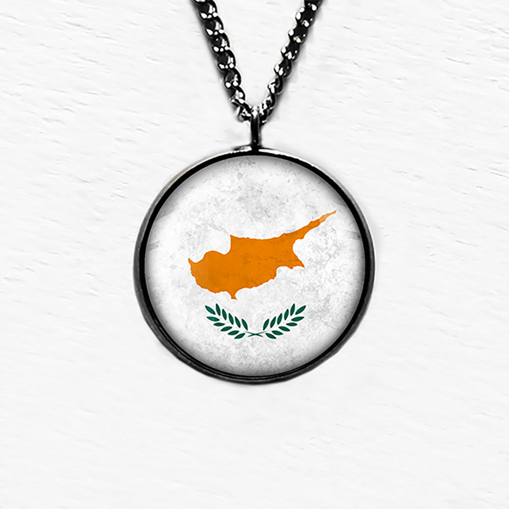 Cyprus Cypriot Flag Pendant & Necklace