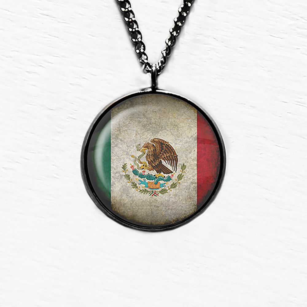 Mexico Mexican Flag Pendant & Necklace