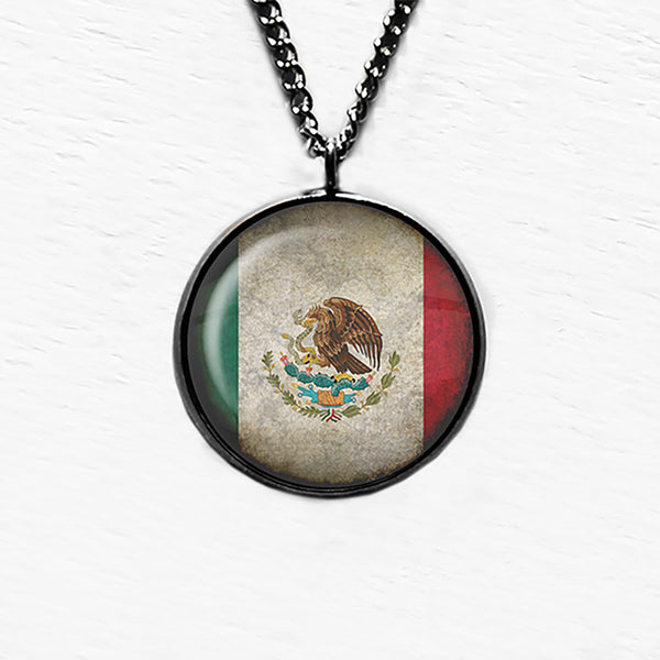 Mexico Mexican Flag Pendant & Necklace