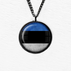 Estonia Estonian Flag Pendant & Necklace