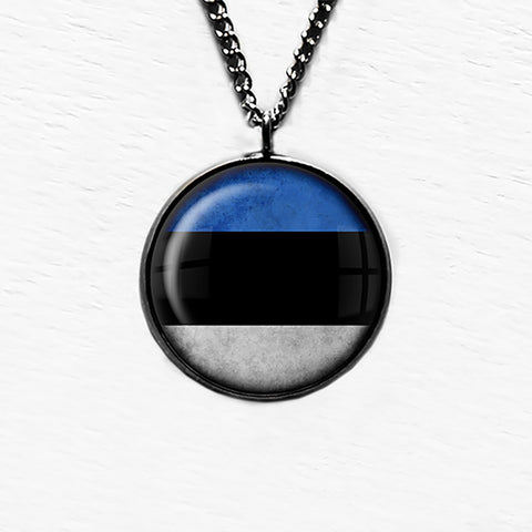 Estonia Estonian Flag Pendant & Necklace