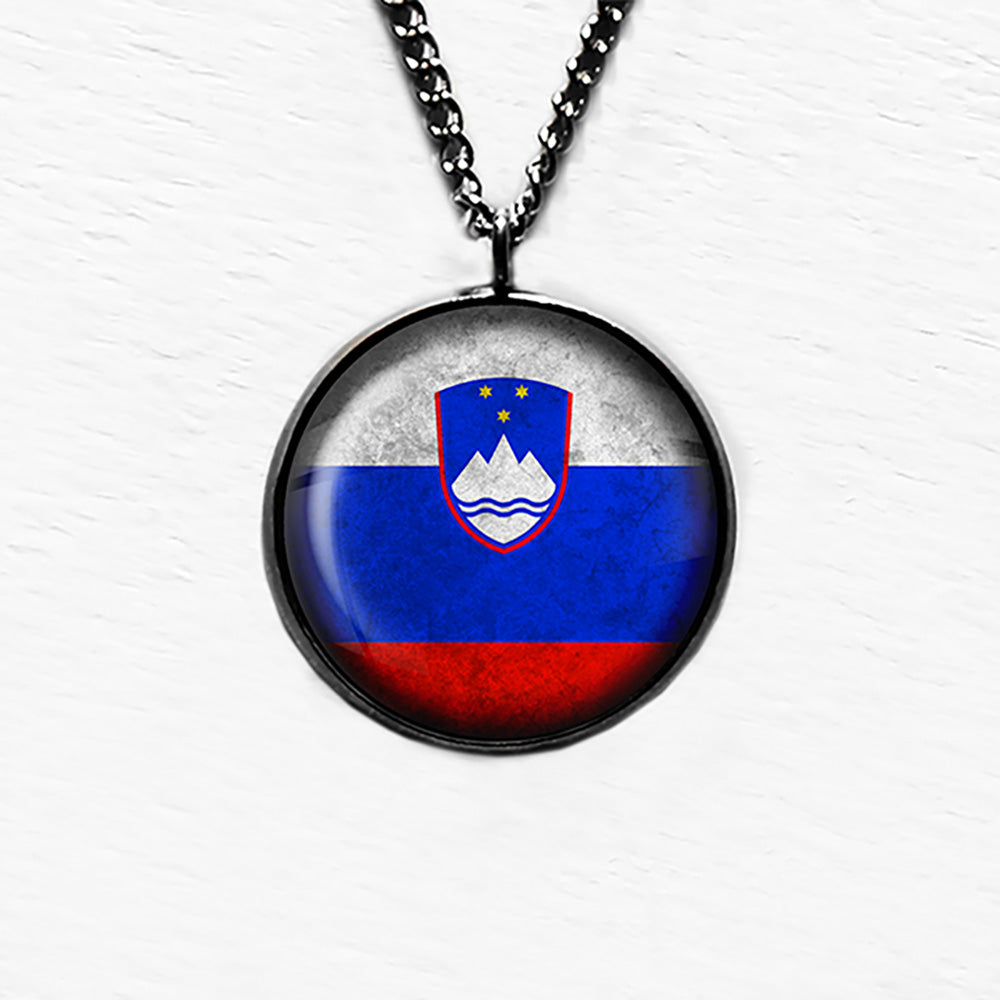 Slovenia Slovenian Flag Pendant & Necklace