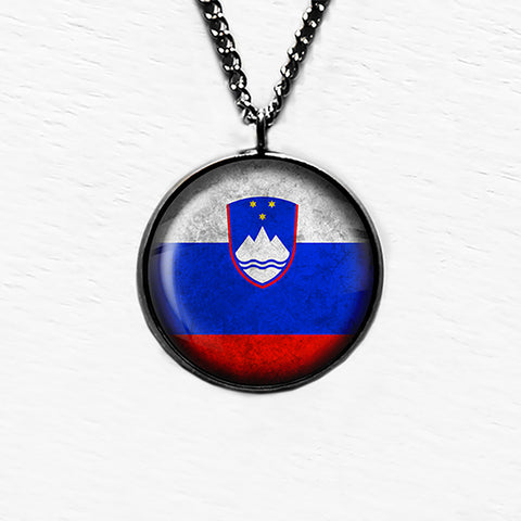 Slovenia Slovenian Flag Pendant & Necklace