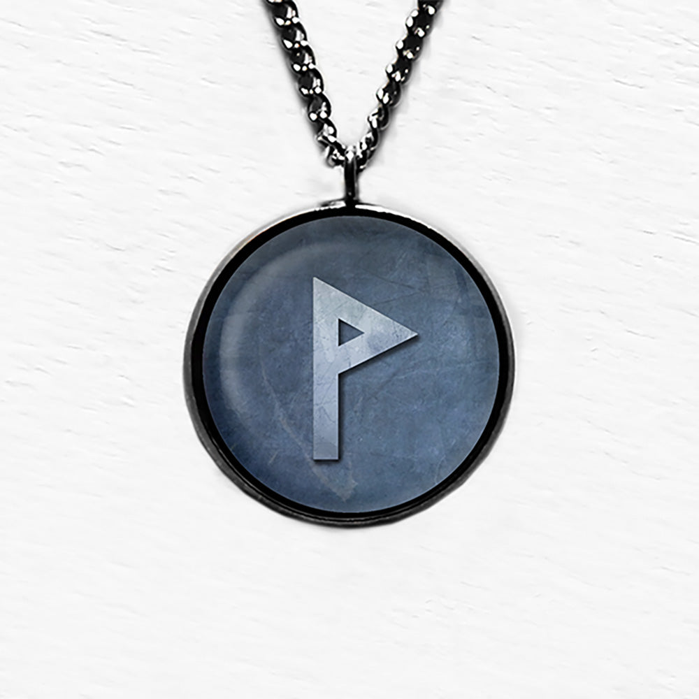 Viking Runes Elder Futhark W Wunjo Joy Pendant & Necklace