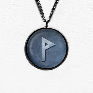 Viking Runes Elder Futhark W Wunjo Joy Pendant & Necklace