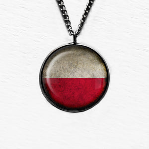 Poland Polish Polska Flag Pendant & Necklace