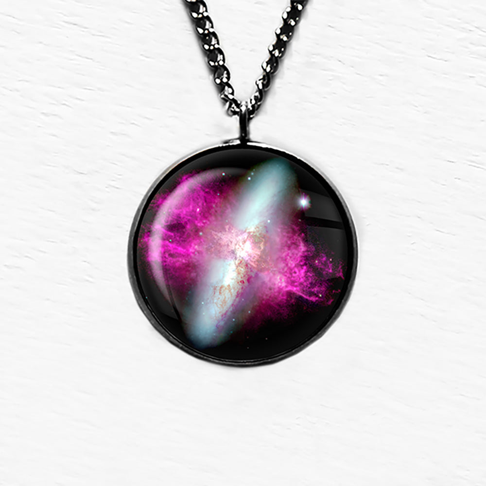 NASA Photograph Nebula Red White Pendant & Necklace
