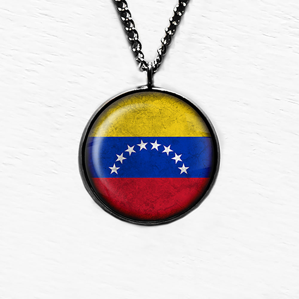 Venezuela Venezuelan Flag Pendant & Necklace