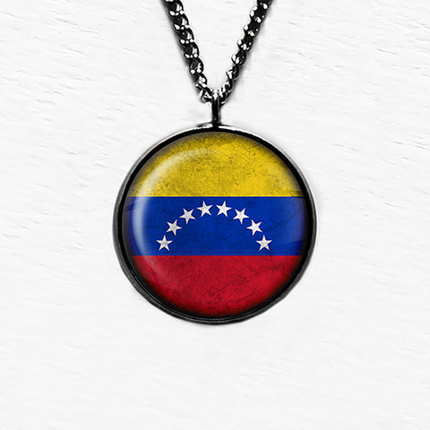 Venezuela Venezuelan Flag Pendant & Necklace