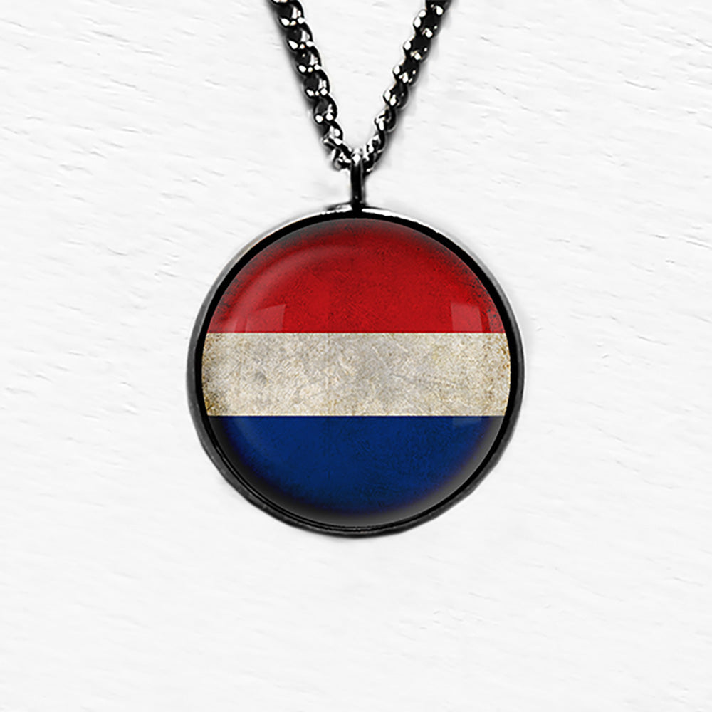 Holland Netherlands Flag Pendant & Necklace
