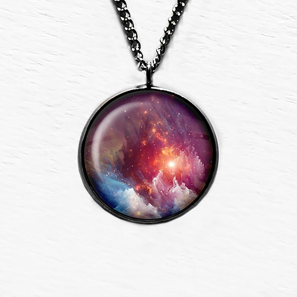 NASA Photograph Nebula Red Beauty Pendant & Necklace