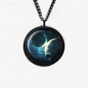 NASA Photograph Twin Planets Pendant & Necklace