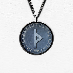 Viking Runes Elder Futhark Rune Circle TH Thurisaz Thor Pendant & Necklace