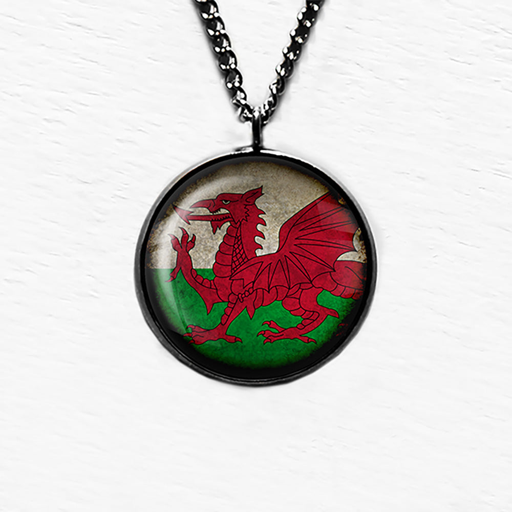 Wales Welsh Flag Pendant & Necklace