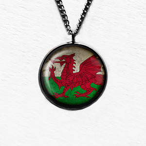 Wales Welsh Flag Pendant & Necklace