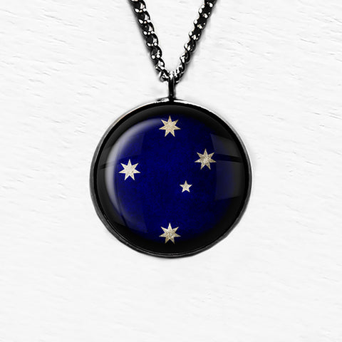 Australia Australian Southern Cross Flag Pendant & Necklace