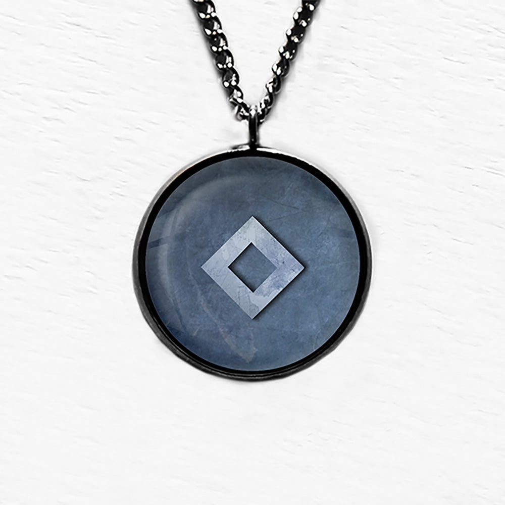 Viking Runes Elder Futhark NG Inguz Fertility Pendant & Necklace