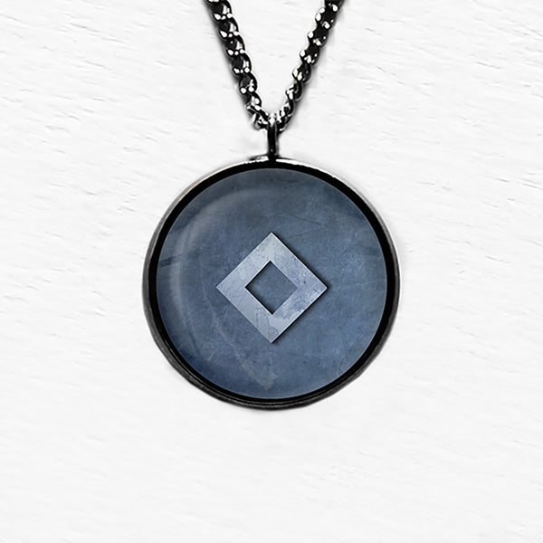 Viking Runes Elder Futhark NG Inguz Fertility Pendant & Necklace