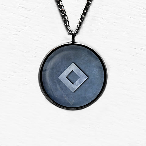 Viking Runes Elder Futhark NG Inguz Fertility Pendant & Necklace