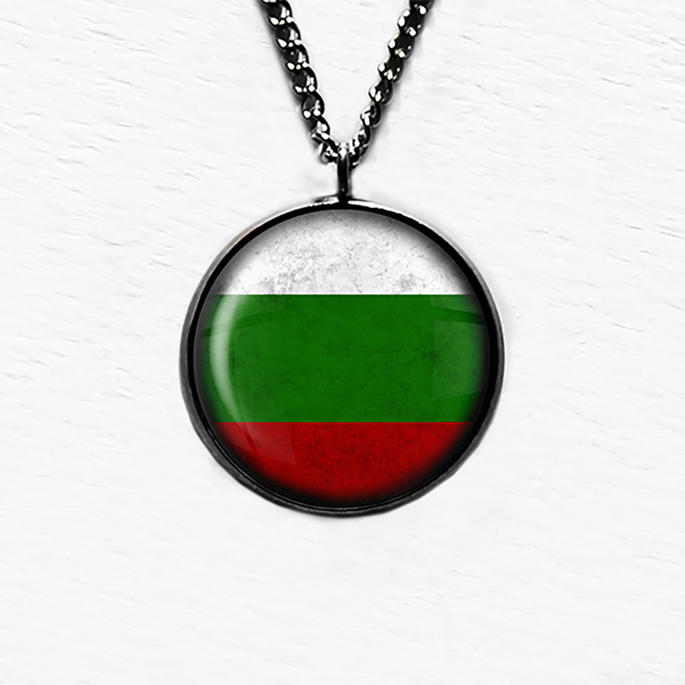 Bulgaria Bulgarian Flag Pendant & Necklace