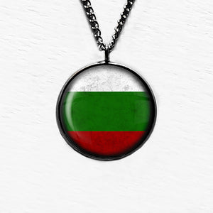 Bulgaria Bulgarian Flag Pendant & Necklace