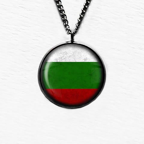 Bulgaria Bulgarian Flag Pendant & Necklace