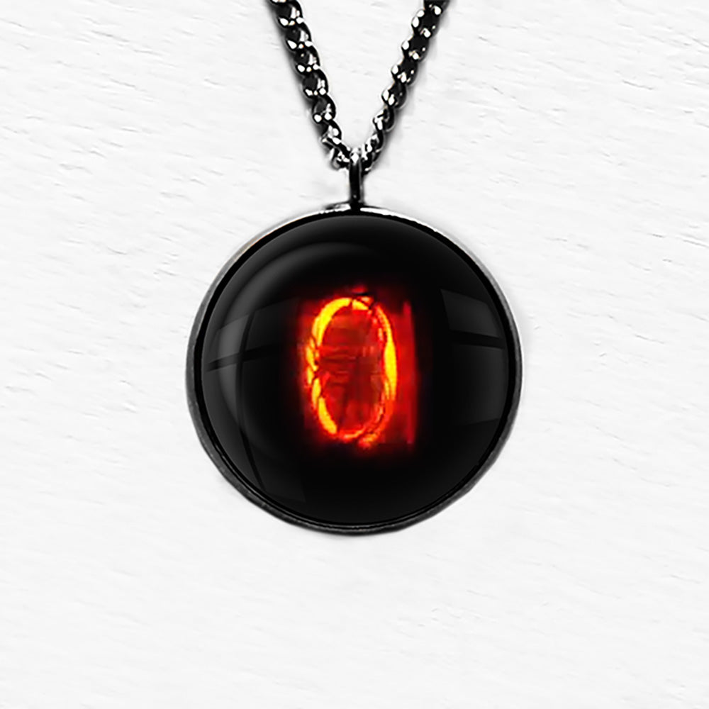 Dieselpunk Steampunk Cyberpunk Nixie Tube Print Number 0 Zero Pendant & Necklace