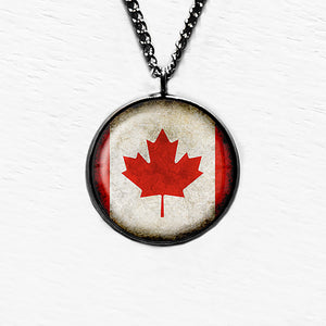 Canada Canadian Flag Pendant & Necklace