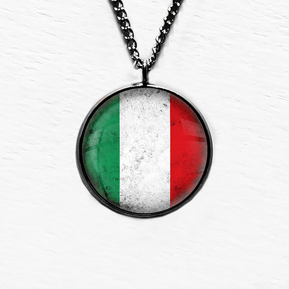 Italy Italian Flag Pendant & Necklace