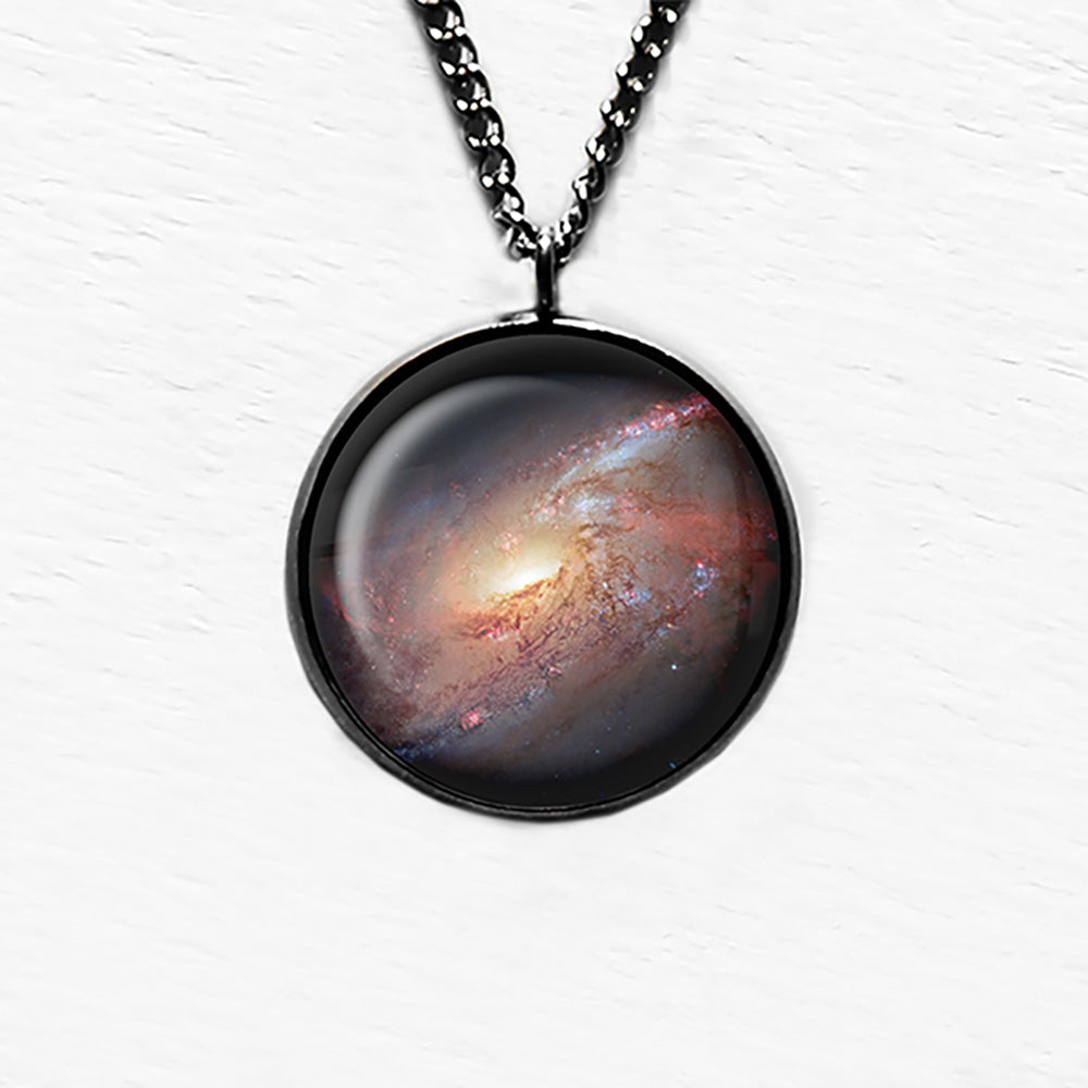 NASA Photograph Galaxy Messier 106 Pendant & Necklace