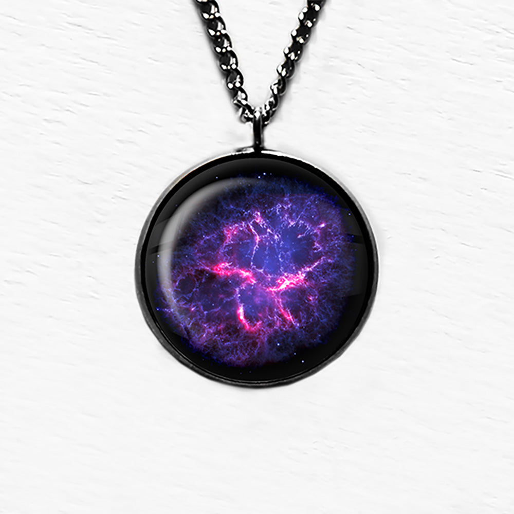 NASA Photograph Nebula Rays of Pink Pendant & Necklace